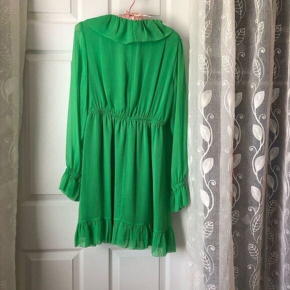 New Mango MNG Textured ruffled dress, women size small, size US 4 - Picture 6 of 11
